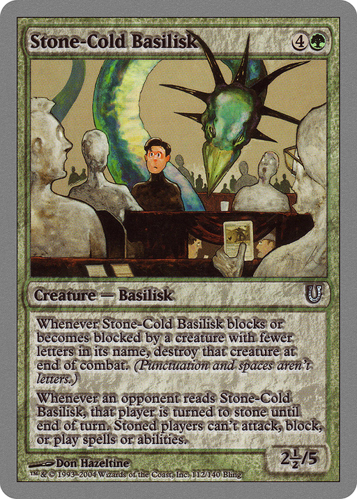 Stone-Cold Basilisk (UNH-112) [Unhinged] MTG Single Wizards of the Coast