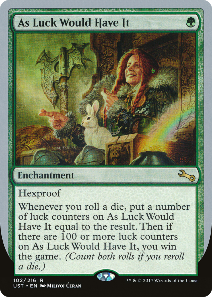 As Luck Would Have It (UST-102) [Unstable] MTG Single Wizards of the Coast