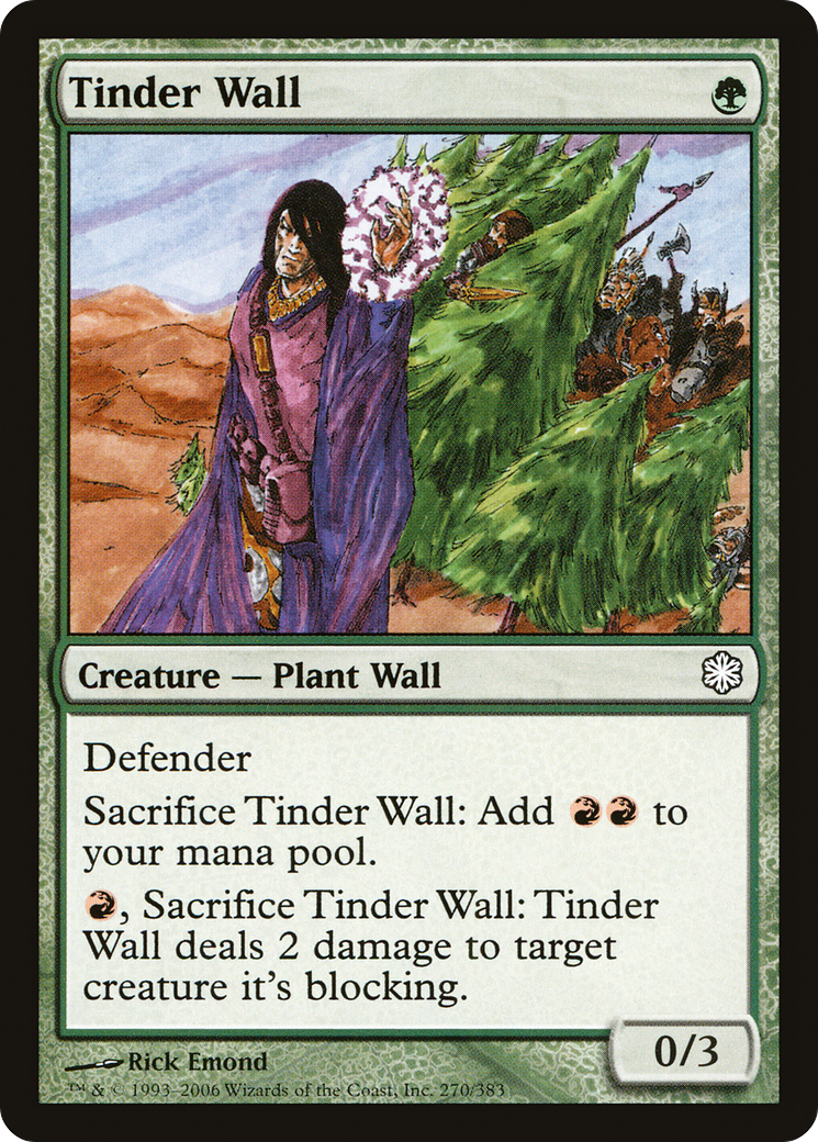 Tinder Wall (CTD-270) [Misc] Coldsnap Theme Decks MTG Single Wizards of the Coast