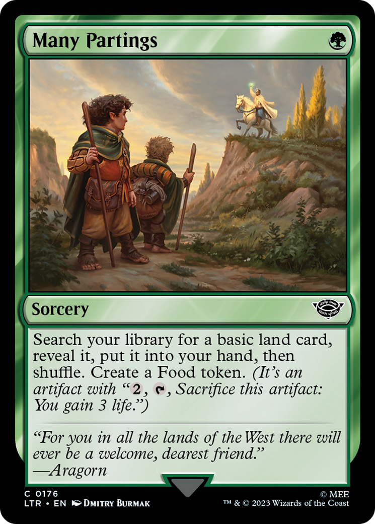 Many Partings (LTR-176) [The Lord of the Rings: Tales of Middle-earth] MTG Single Wizards of the Coast