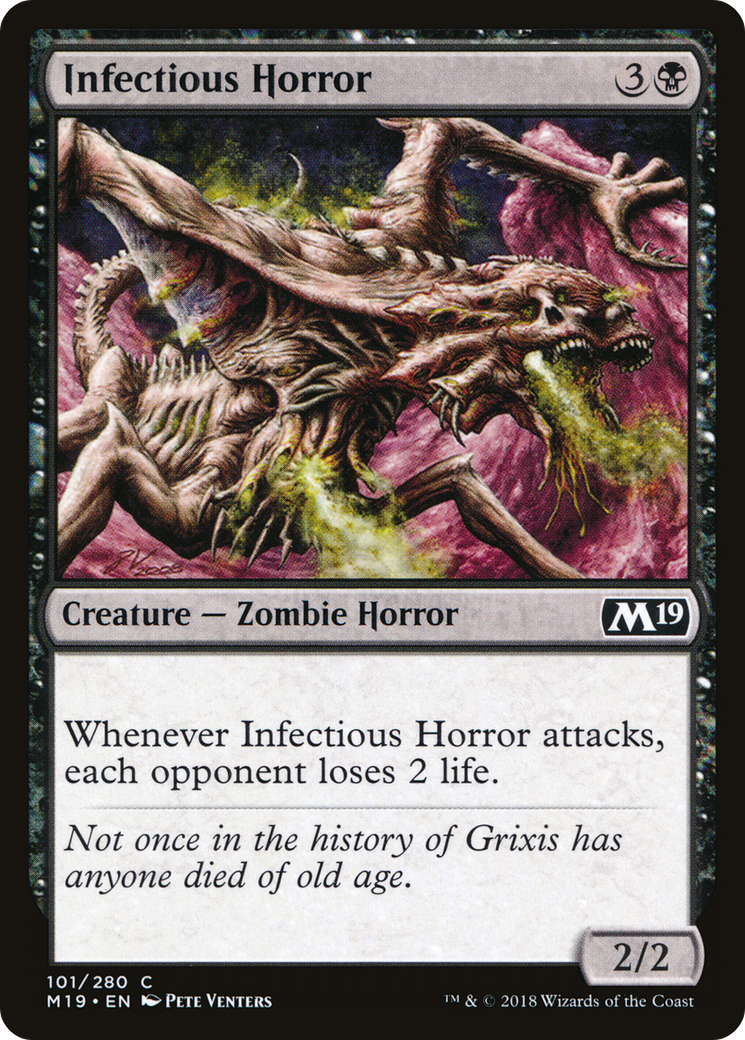 Infectious Horror (M19-101) [Core Set 2019] Foil MTG Single Wizards of the Coast