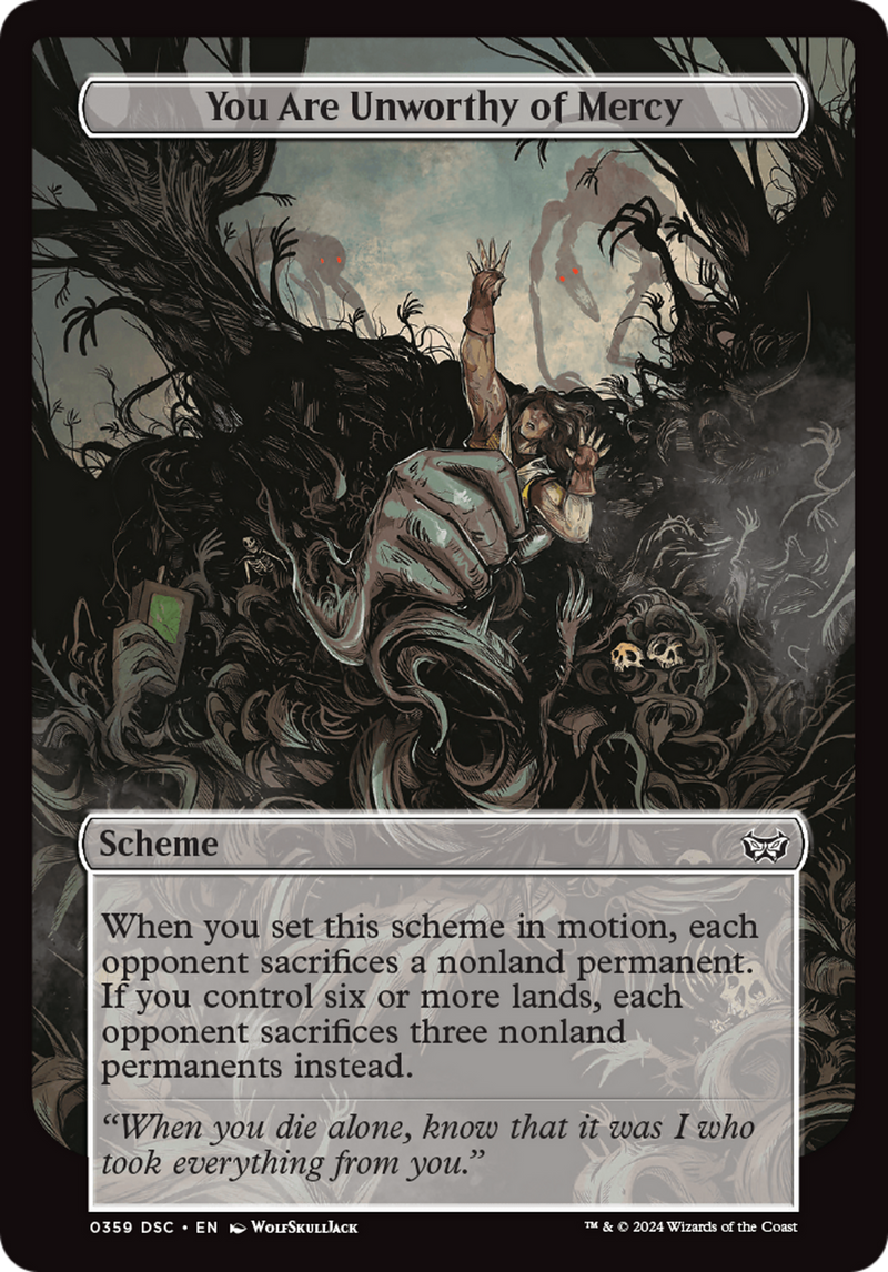You Are Unworthy of Mercy (Full Art) (A:DSC-359) [Duskmourn: House of Horror Commander] MTG Single Wizards of the Coast