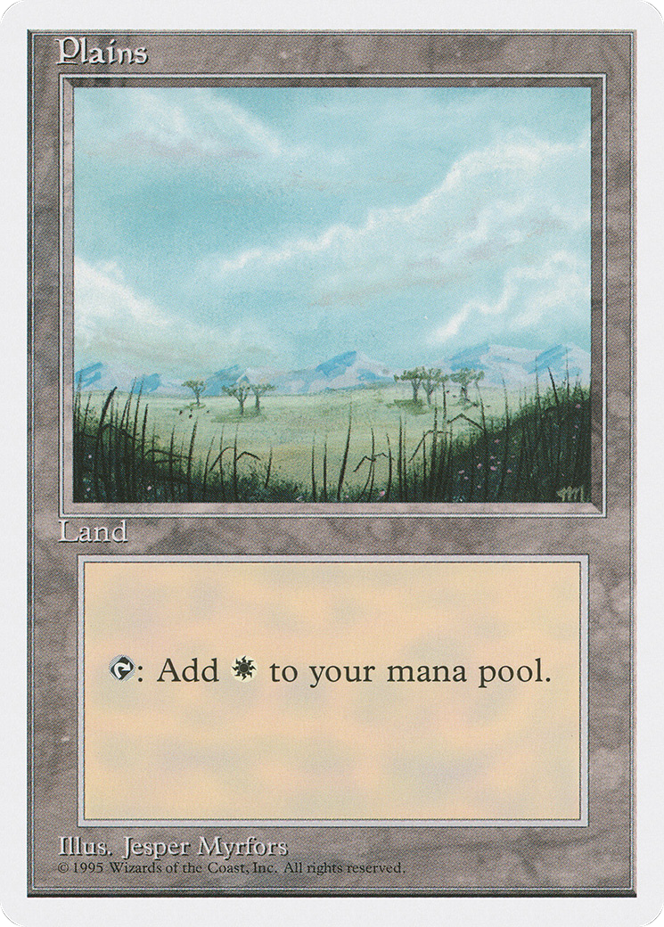 Plains (4ED-365) [Fourth Edition] MTG Single Wizards of the Coast
