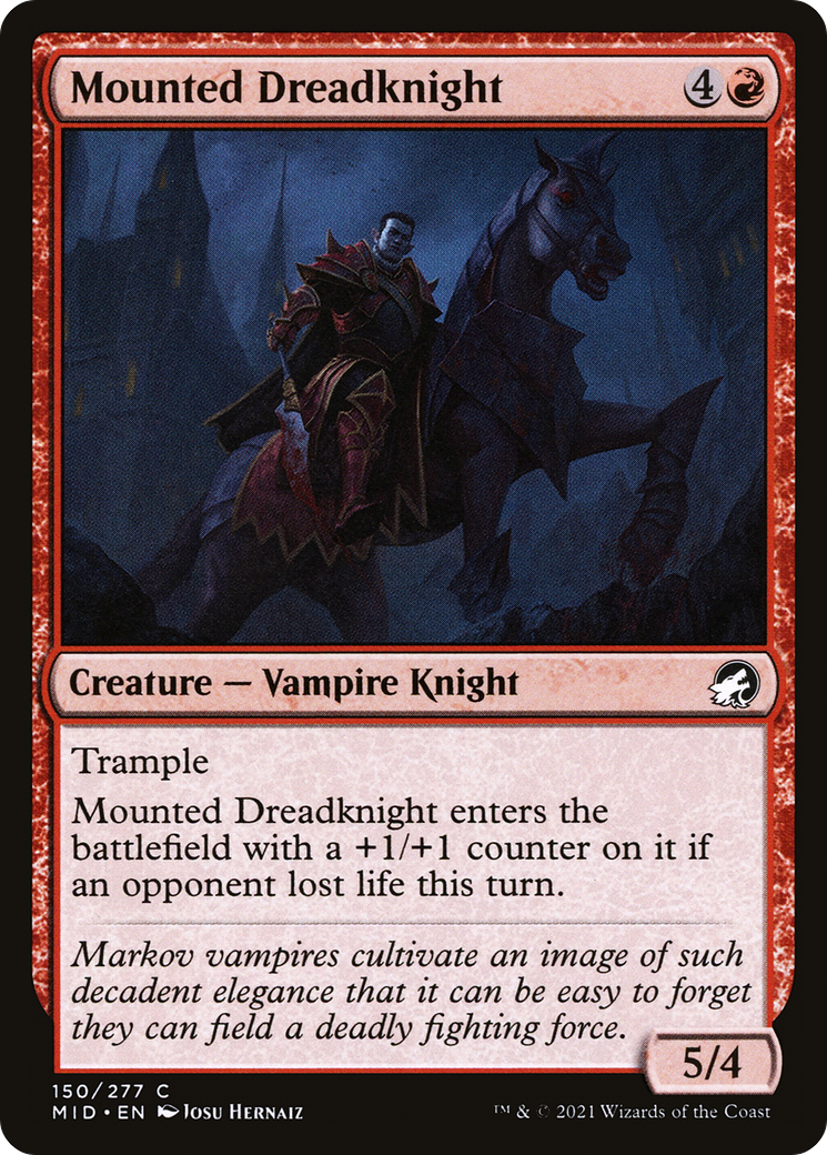 Mounted Dreadknight (MID-150) [Innistrad: Midnight Hunt] Foil MTG Single Wizards of the Coast