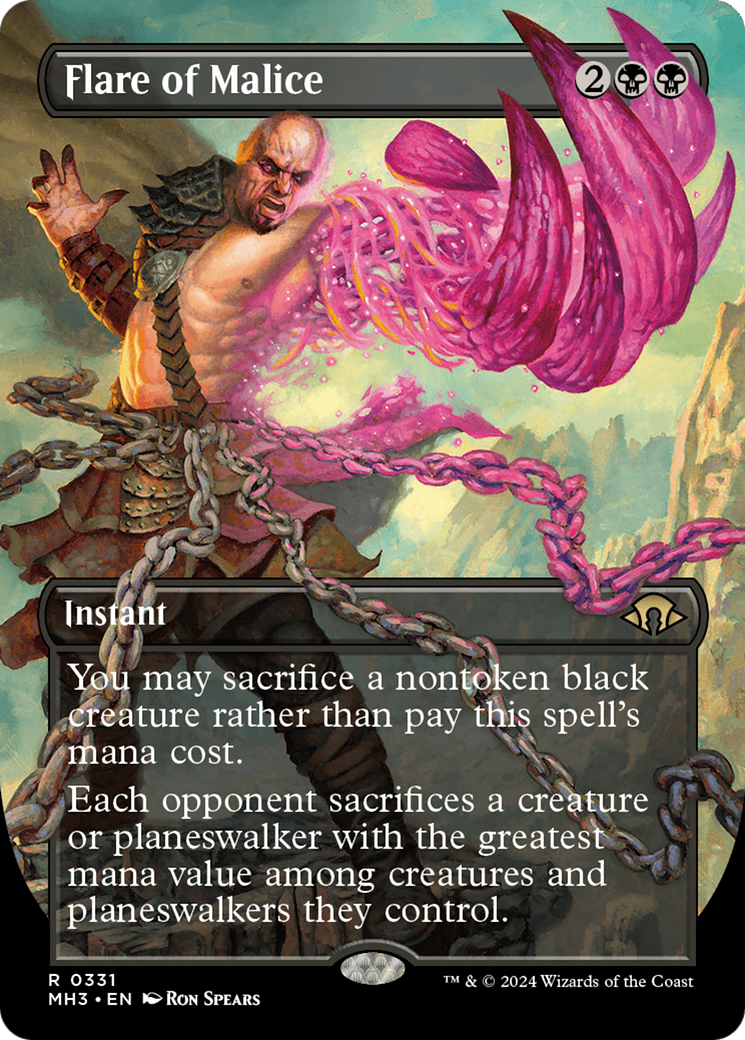 Flare of Malice (MH3-331) [Modern Horizons 3] (Borderless) MTG Single Wizards of the Coast