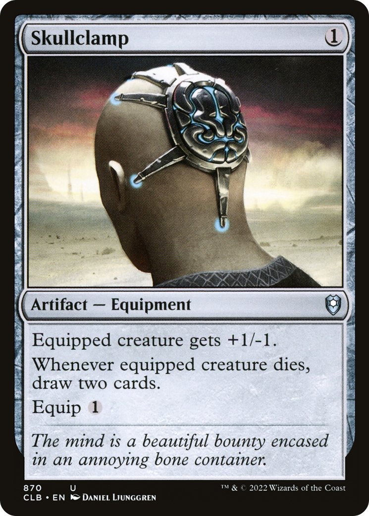 Skullclamp (CLB-870) [Commander Legends: Battle for Baldur's Gate] MTG Single Wizards of the Coast