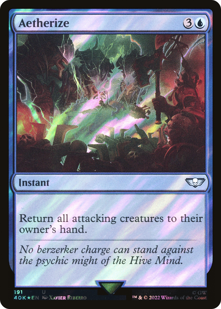 Aetherize (40K-191★) [Warhammer 40,000 Commander] Foil MTG Single Wizards of the Coast