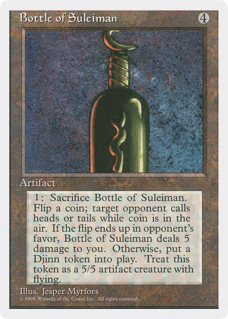 Bottle of Suleiman (4ED-301) [Fourth Edition] MTG Single Wizards of the Coast