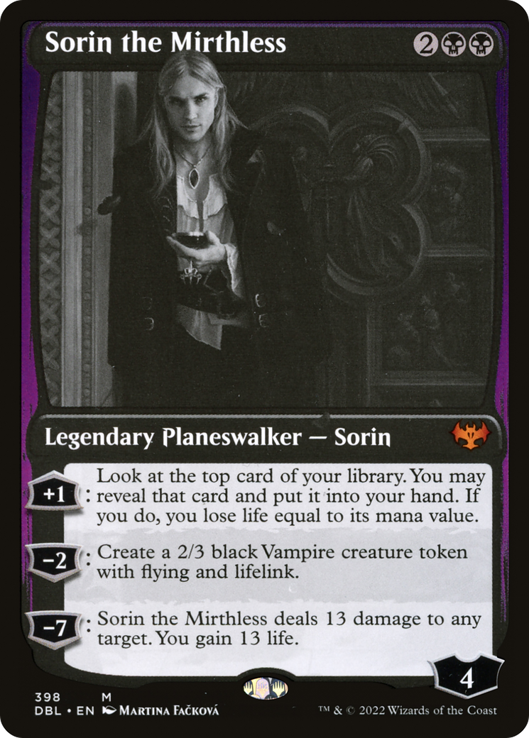 Sorin the Mirthless (DBL-398) [Innistrad: Double Feature] Foil MTG Single Wizards of the Coast