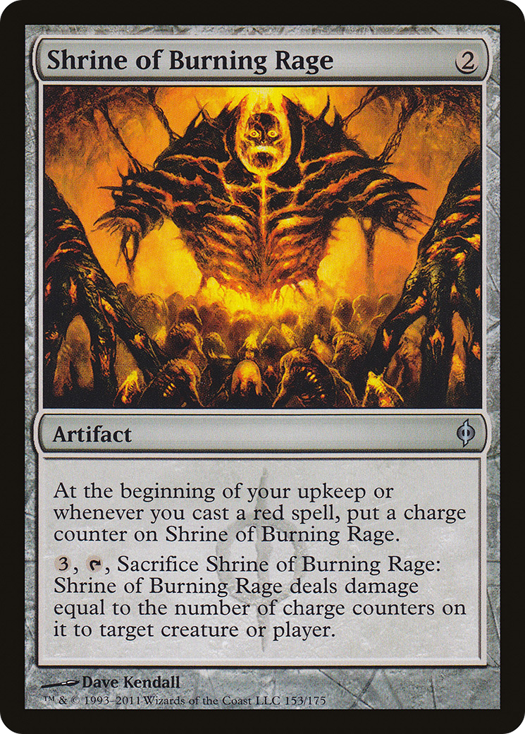 Shrine of Burning Rage (NPH-153) [New Phyrexia] Foil MTG Single Wizards of the Coast