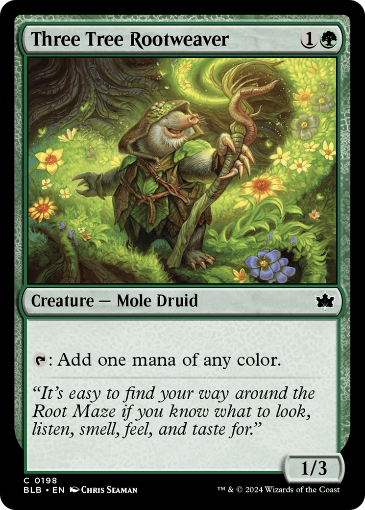 Three Tree Rootweaver (BLB-198) [Bloomburrow] MTG Single Wizards of the Coast