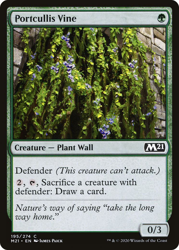 Portcullis Vine (M21-195) [Core Set 2021] Foil MTG Single Wizards of the Coast