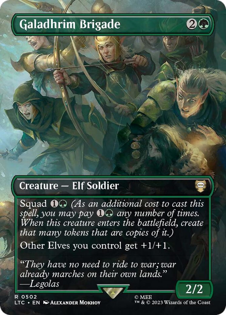 Galadhrim Brigade (LTC-502) [Tales of Middle-earth Commander] (Borderless) MTG Single Wizards of the Coast