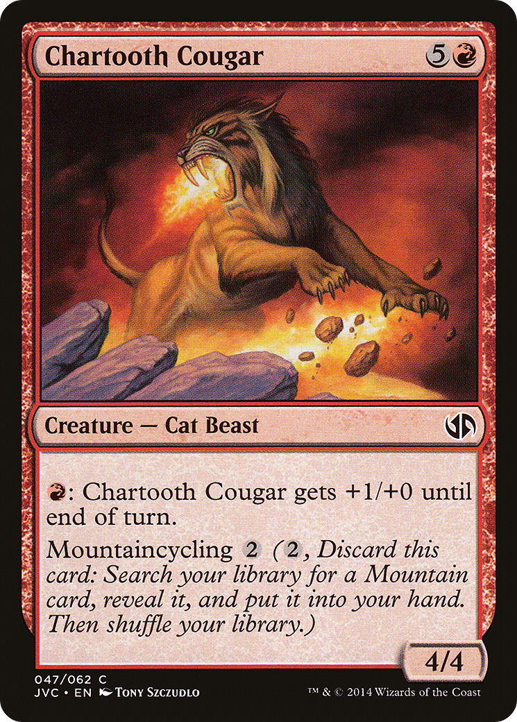 Chartooth Cougar (DD3-047) [Misc] Duel Decks Anthology: Jace vs. Chandra MTG Single Wizards of the Coast