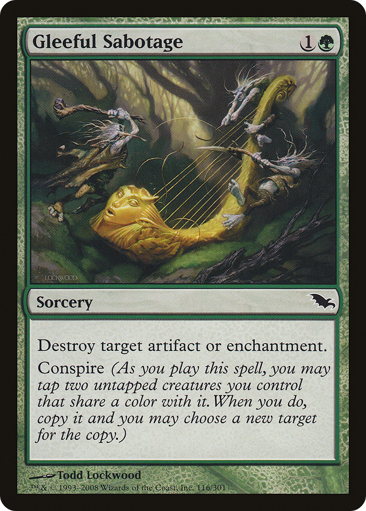 Gleeful Sabotage (SHM-116) [Shadowmoor] MTG Single Wizards of the Coast