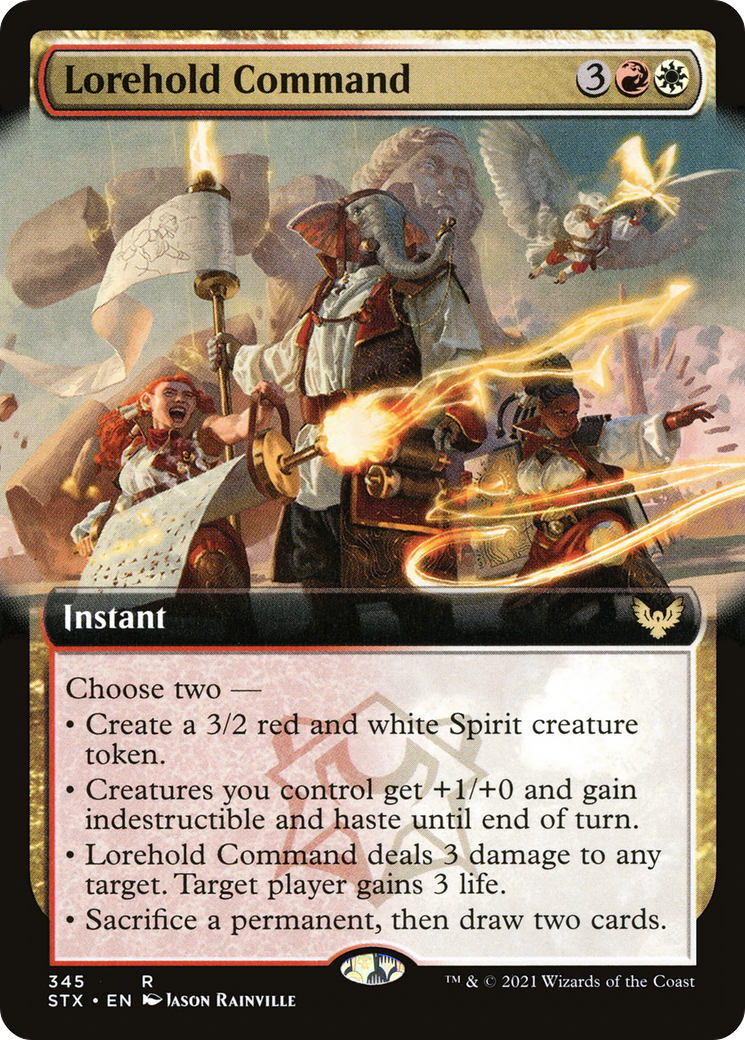 Lorehold Command (STX-345) [Strixhaven: School of Mages] (Extended Art) MTG Single Wizards of the Coast