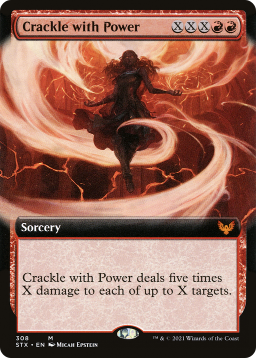Crackle with Power (STX-308) [Strixhaven: School of Mages] (Extended Art) Foil MTG Single Wizards of the Coast