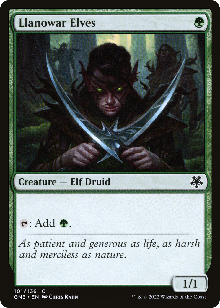 Llanowar Elves (GN3-101) [Misc] Game Night: Free-for-All MTG Single Wizards of the Coast
