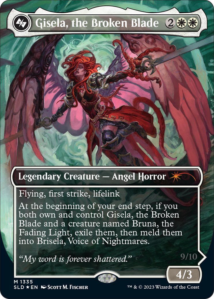 Gisela, the Broken Blade (SLD-1335) [Secret Lair] Drop (Borderless) Foil MTG Single Wizards of the Coast