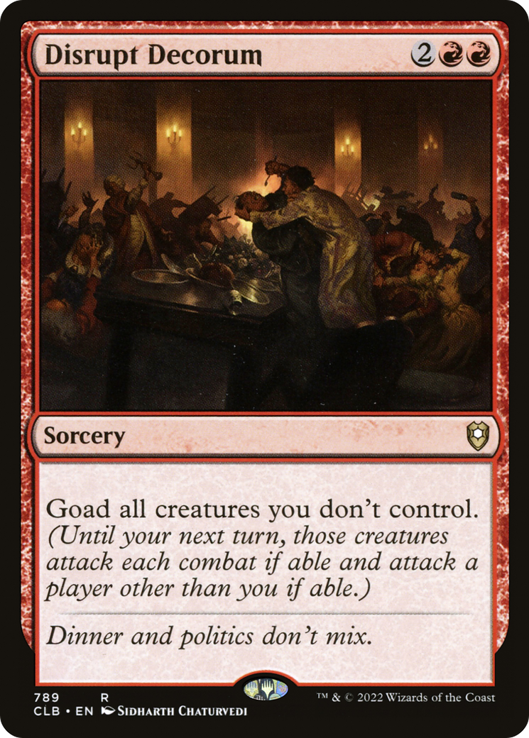 Disrupt Decorum (CLB-789) [Commander Legends: Battle for Baldur's Gate] MTG Single Wizards of the Coast