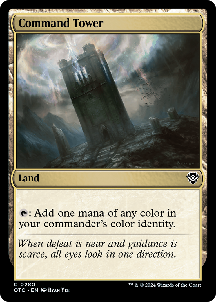 Command Tower (OTC-280) [Outlaws of Thunder Junction Commander] MTG Single Wizards of the Coast