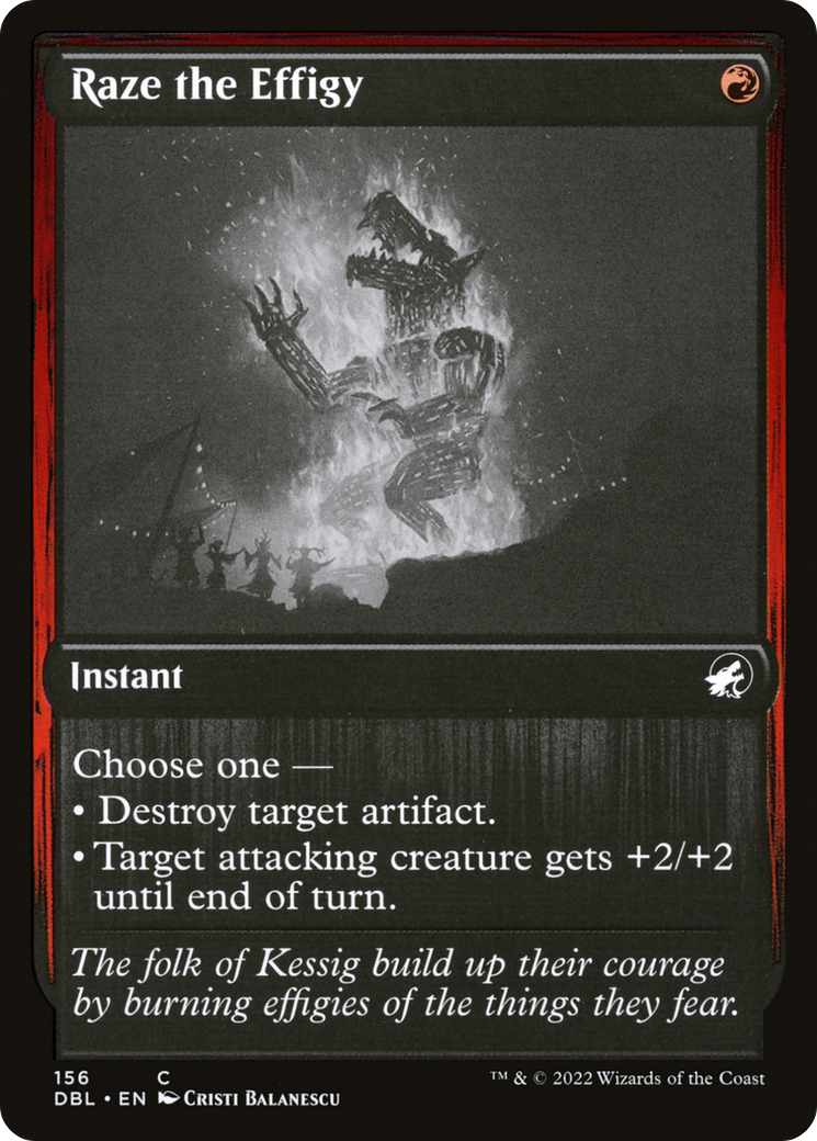 Raze the Effigy (DBL-156) [Innistrad: Double Feature] MTG Single Wizards of the Coast