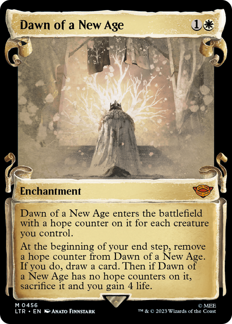 Dawn of a New Age (Showcase Scrolls) (LTR-456) [The Lord of the Rings: Tales of Middle-earth] (Showcase) MTG Single Wizards of the Coast