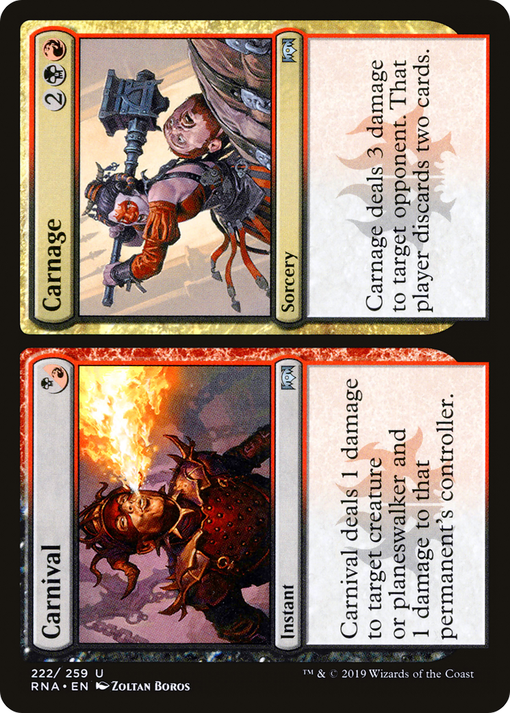 Carnival // Carnage (RNA-222) [Ravnica Allegiance] Foil MTG Single Wizards of the Coast