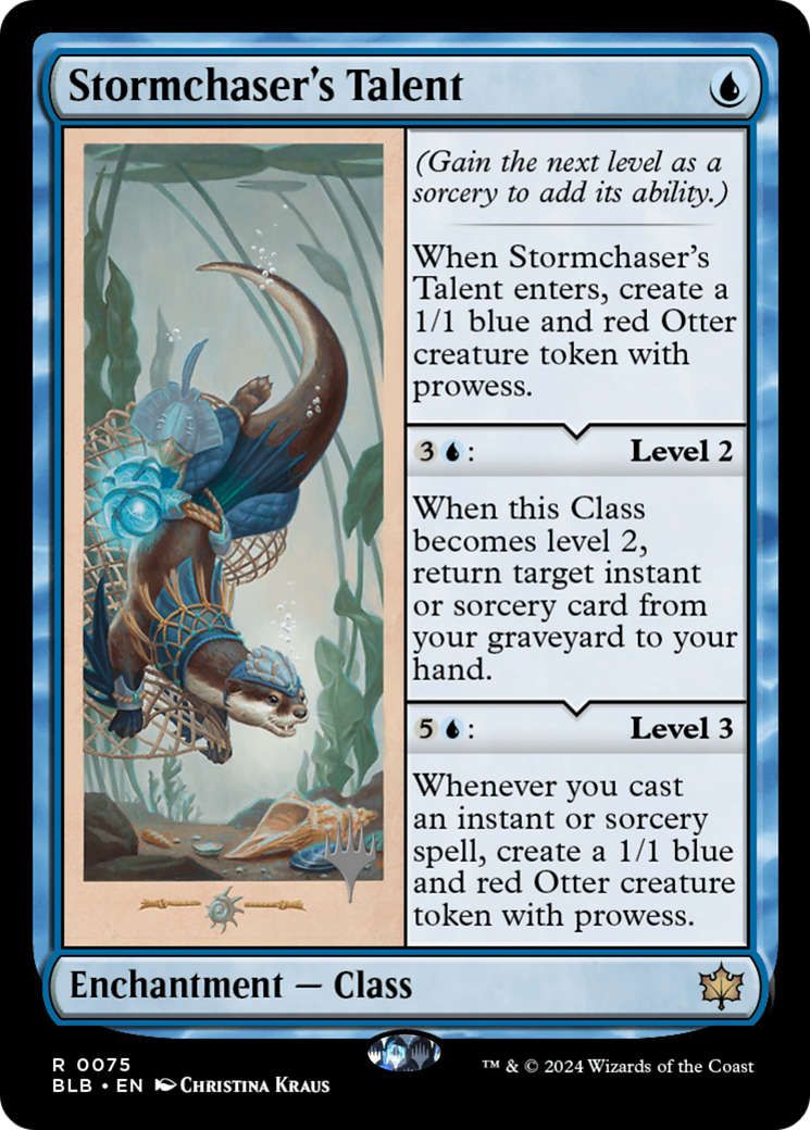 Stormchaser's Talent (PPBLB-075) [Bloomburrow Promos] Foil MTG Single Wizards of the Coast