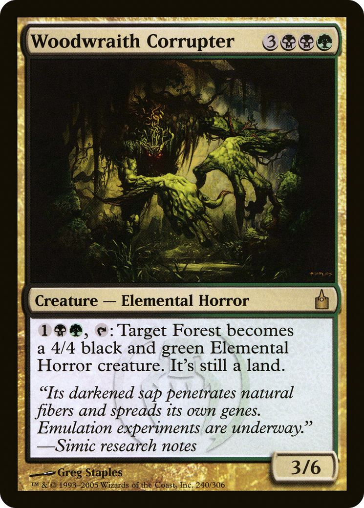 Woodwraith Corrupter (RAV-240) [Ravnica: City of Guilds] MTG Single Wizards of the Coast
