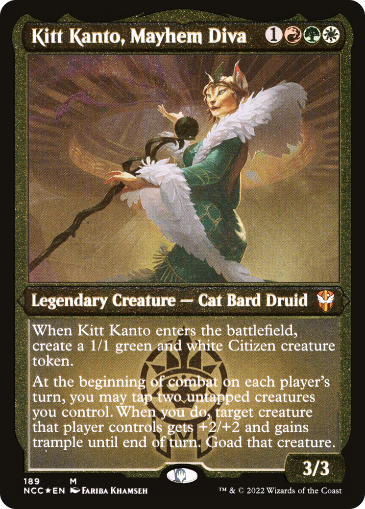 Kitt Kanto, Mayhem Diva (NCC-189) [New Capenna Commander] Etched Foil MTG Single Wizards of the Coast