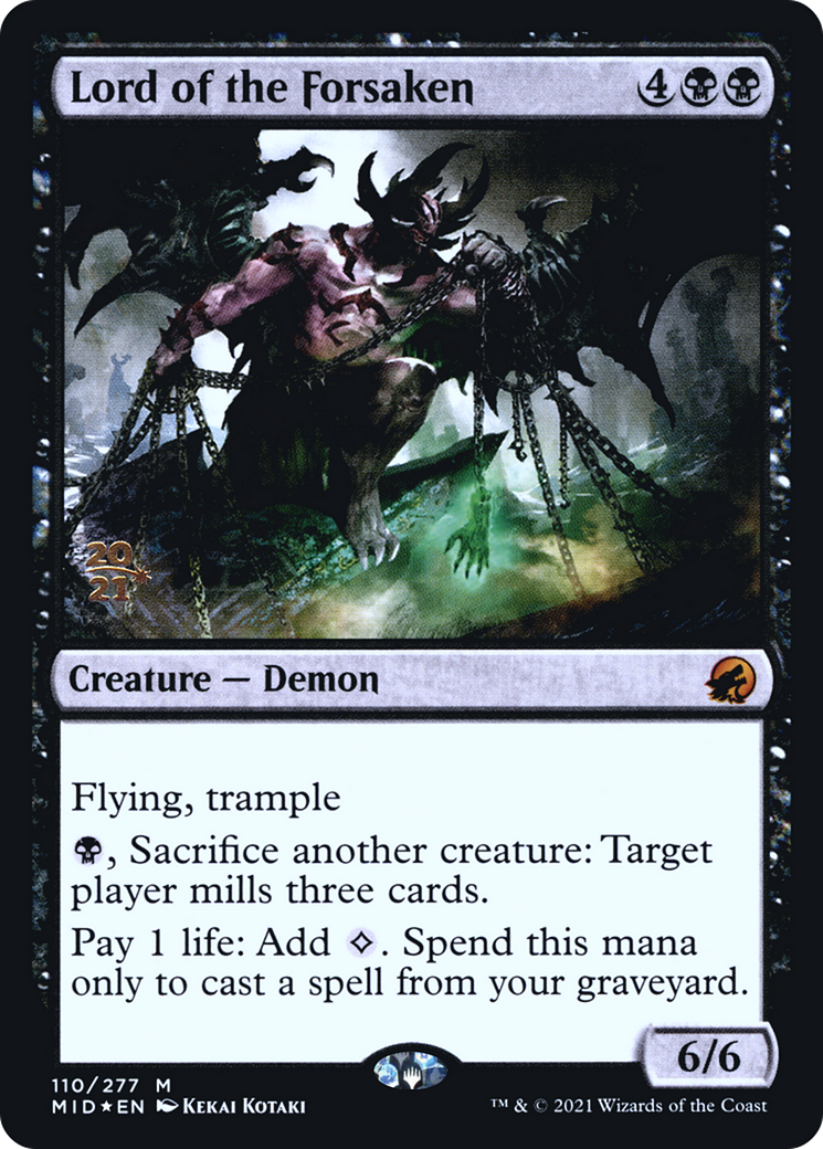 Lord of the Forsaken (PRE-110) [Innistrad: Midnight Hunt Promos] Foil MTG Single Wizards of the Coast