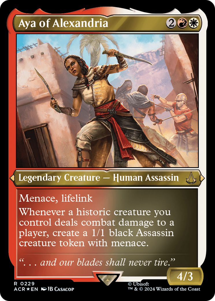 Aya of Alexandria (ACR-229) [Assassin's Creed] Etched Foil MTG Single Wizards of the Coast