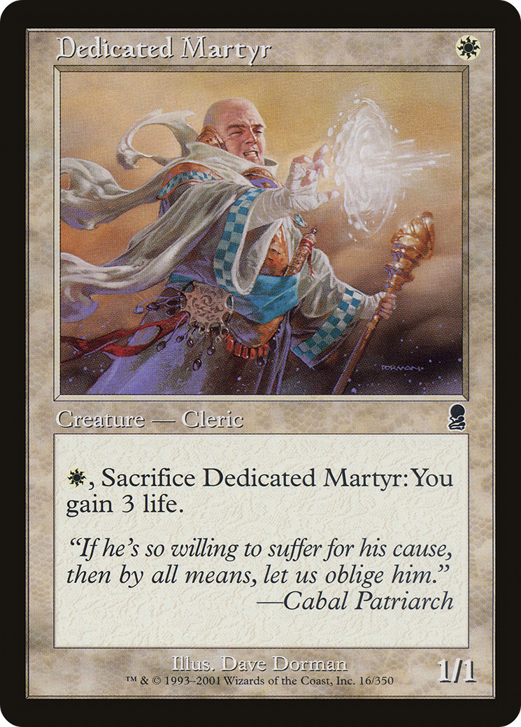 Dedicated Martyr (ODY-016) [Odyssey] Foil MTG Single Wizards of the Coast