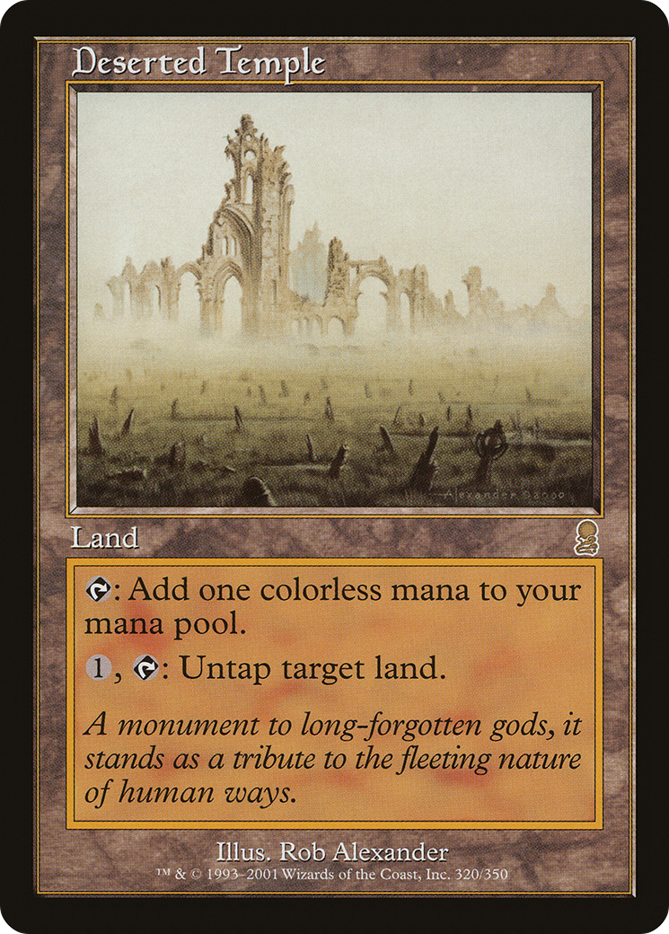 Deserted Temple (ODY-320) [Odyssey] MTG Single Wizards of the Coast