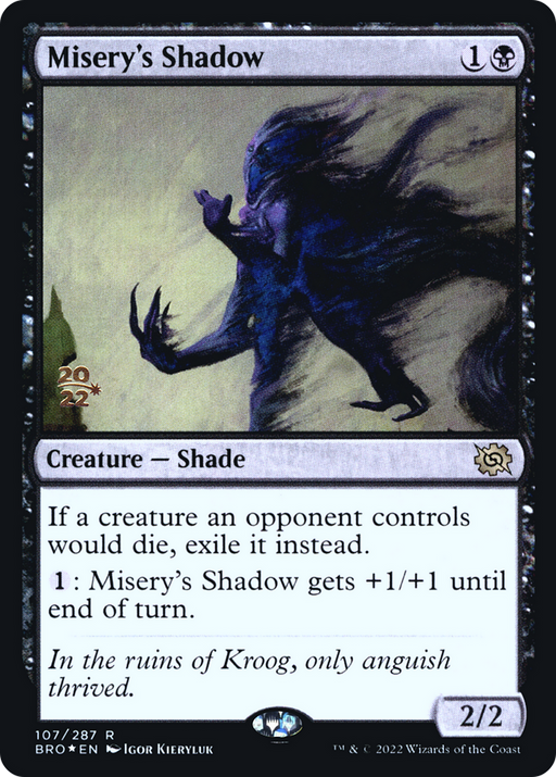 Misery's Shadow (PRE-107) [The Brothers' War Promos] Foil MTG Single Wizards of the Coast