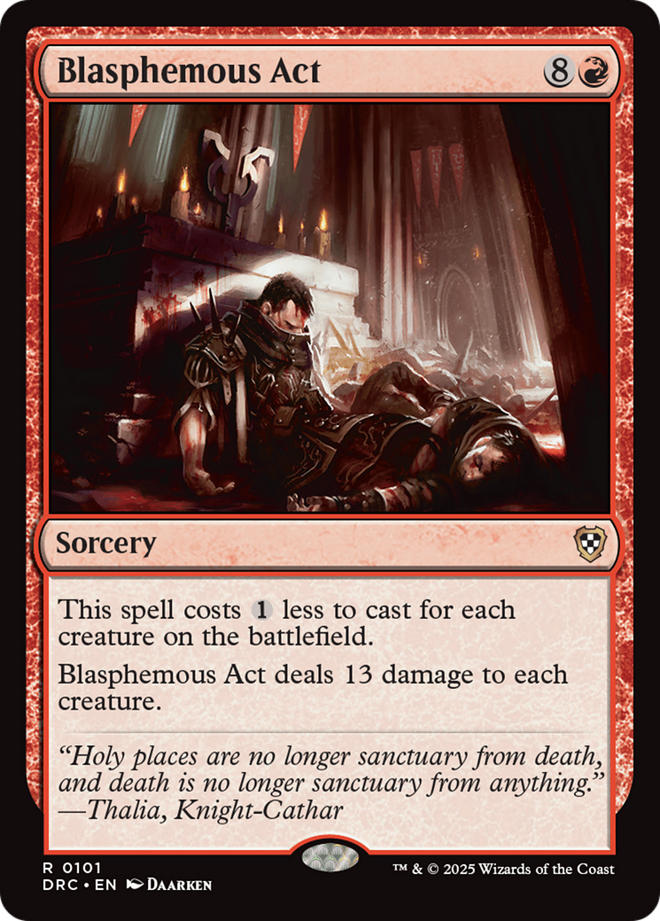 Blasphemous Act (DRC-101) [Commander: Aetherdrift] MTG Single Wizards of the Coast