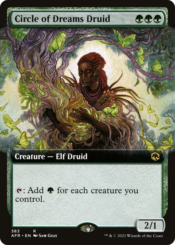 Circle of Dreams Druid (AFR-383) [Adventures in the Forgotten Realms] (Extended Art) Foil MTG Single Wizards of the Coast