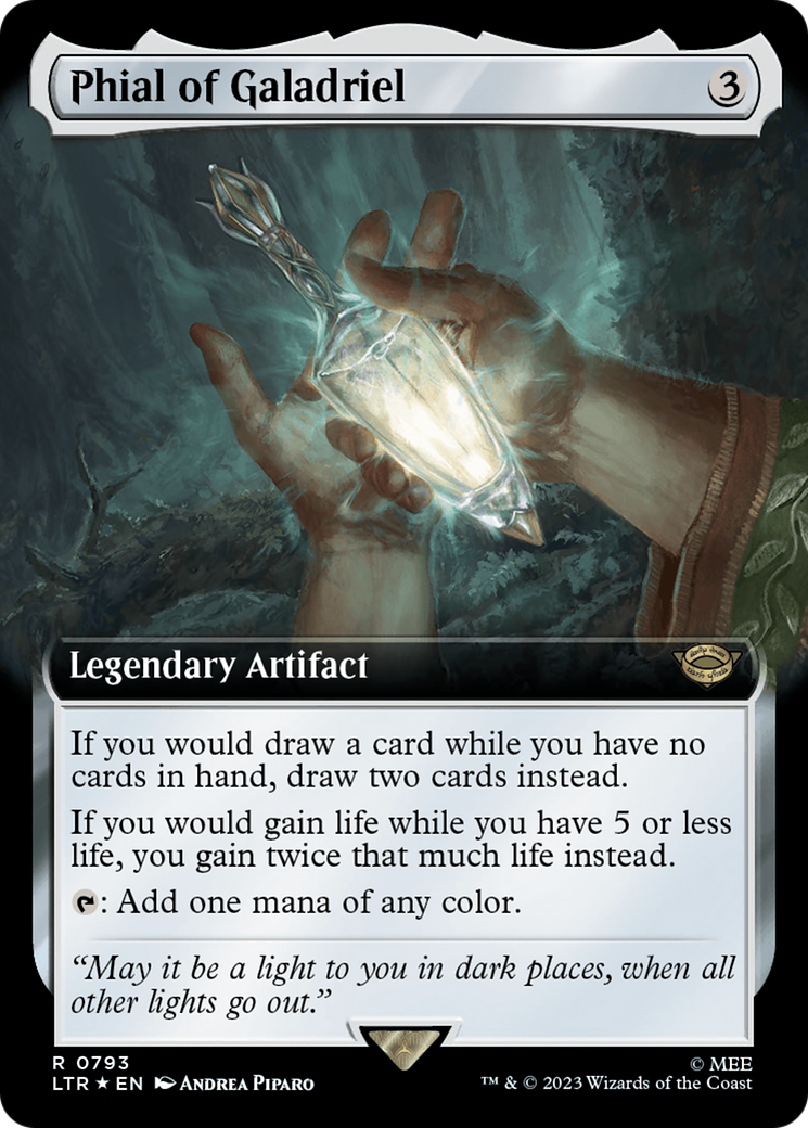 Phial of Galadriel (Surge Foil) (LTR-793) [The Lord of the Rings: Tales of Middle-earth] (Extended Art) Foil MTG Single Wizards of the Coast