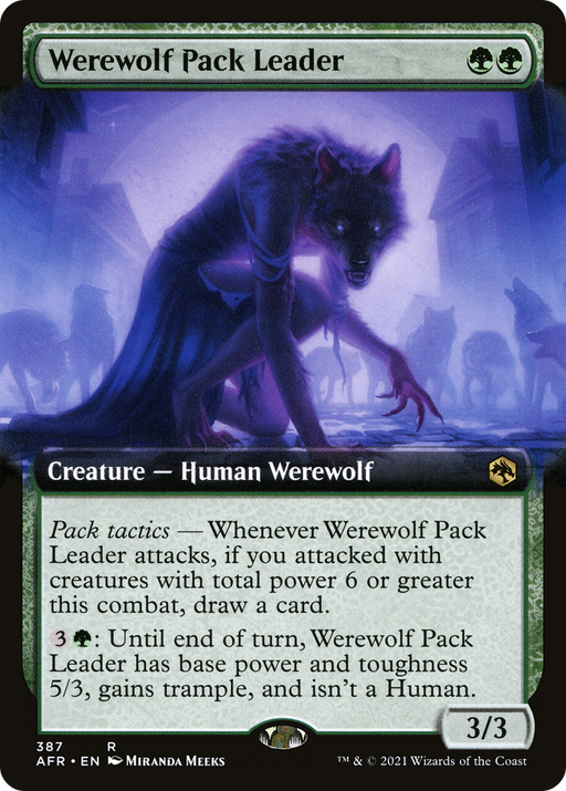 Werewolf Pack Leader (AFR-387) [Adventures in the Forgotten Realms] (Extended Art) MTG Single Wizards of the Coast