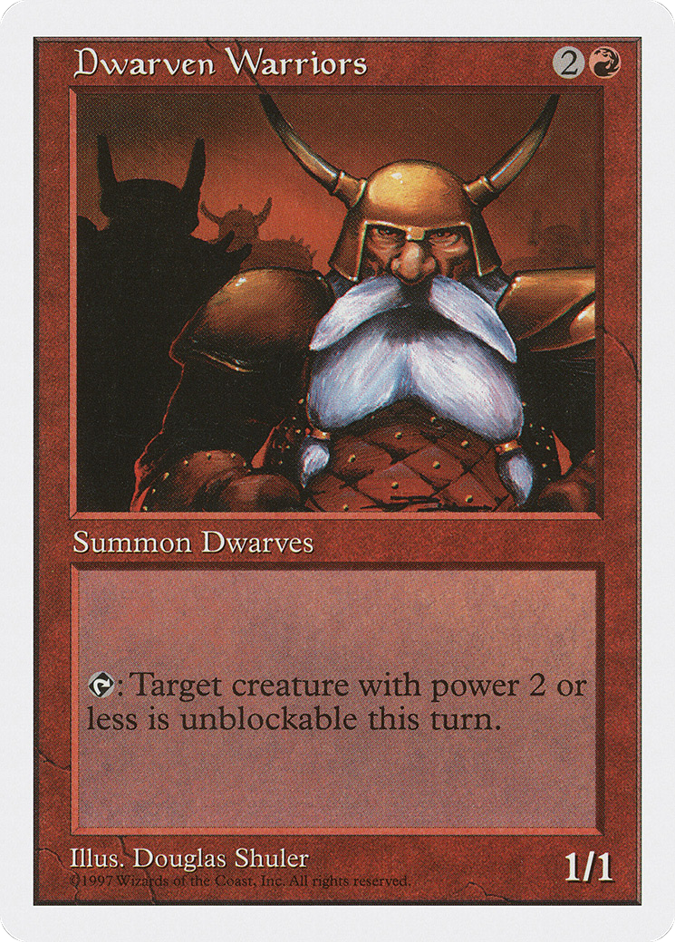 Dwarven Warriors (5ED-222) [Fifth Edition] MTG Single Magic: The Gathering
