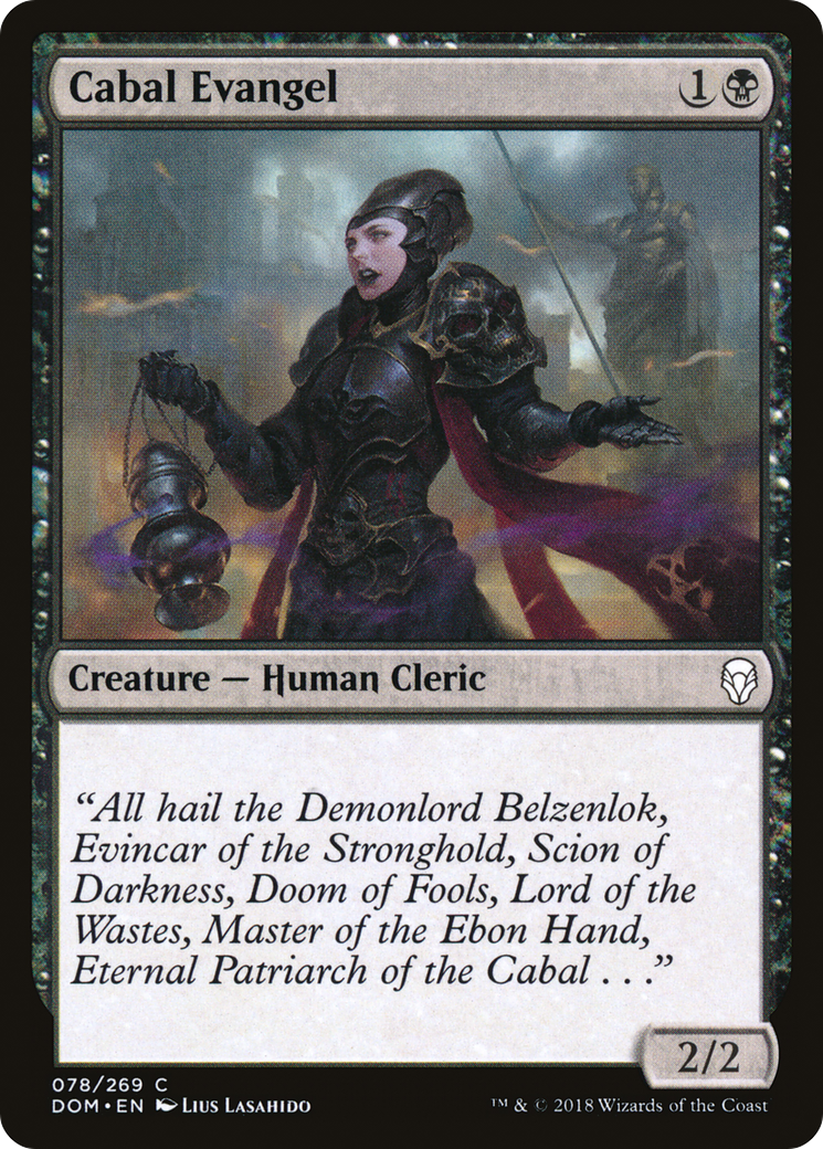 Cabal Evangel (DOM-078) [Dominaria] MTG Single Wizards of the Coast