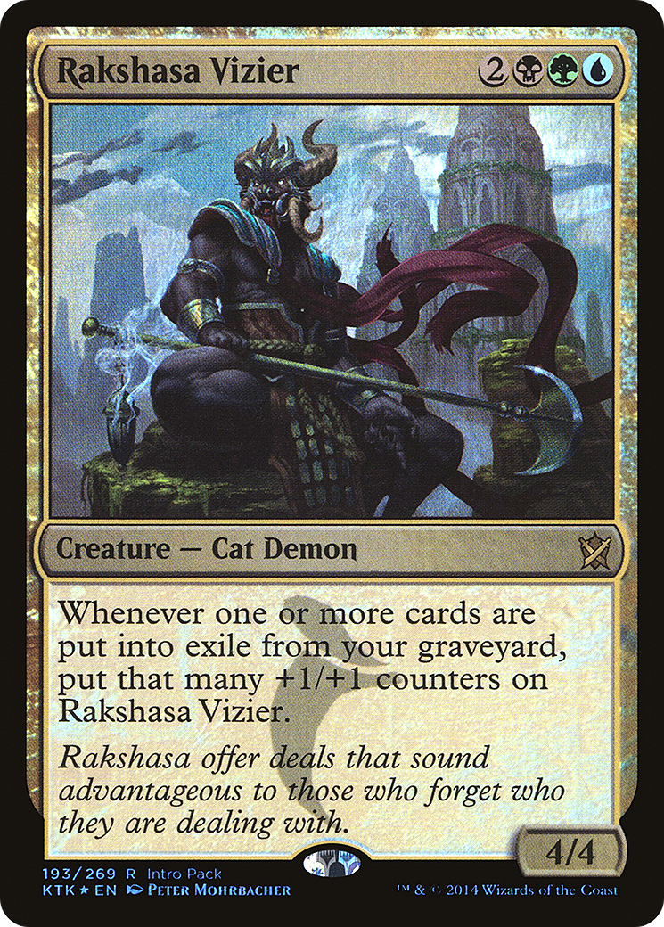 Rakshasa Vizier (UMP-193) [Khans of Tarkir Promos] Foil MTG Single Wizards of the Coast