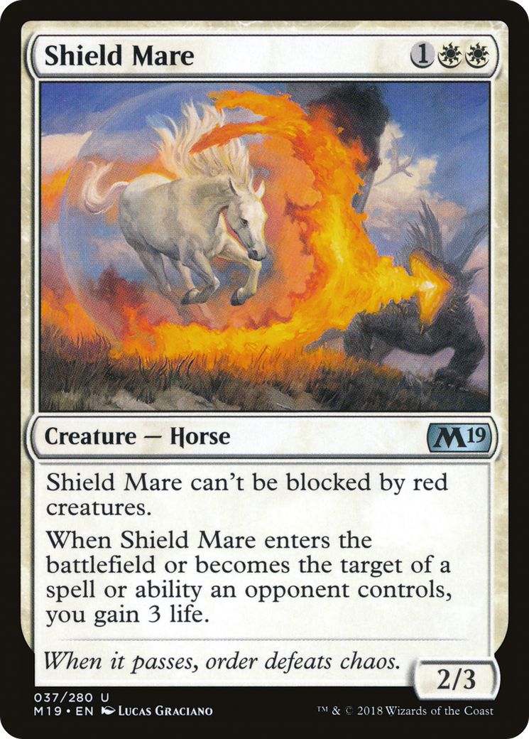 Shield Mare (M19-037) [Core Set 2019] Foil MTG Single Wizards of the Coast