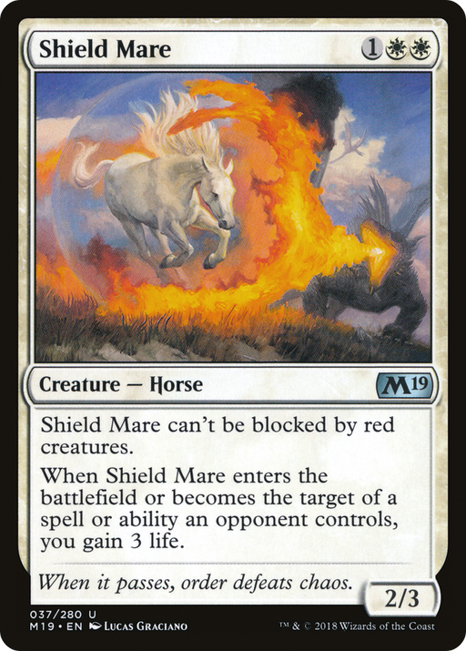 Shield Mare (M19-037) [Core Set 2019] Foil MTG Single Wizards of the Coast