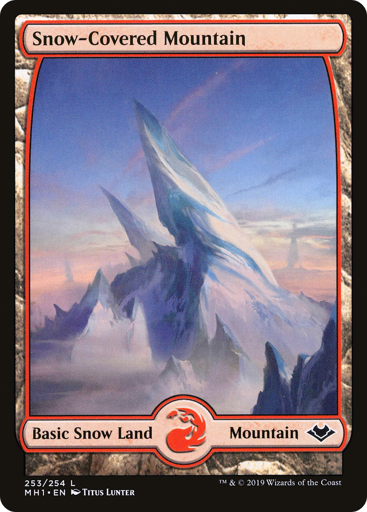 Snow-Covered Mountain (MH1-253) [Modern Horizons] Foil MTG Single Modern Horizons