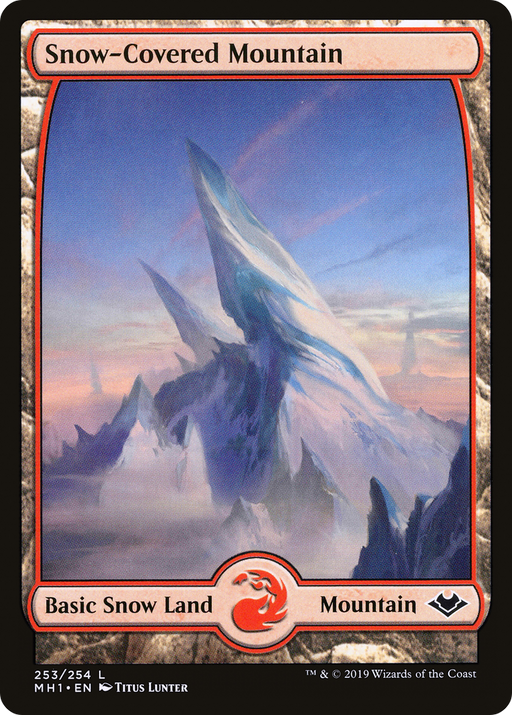 Snow-Covered Mountain (MH1-253) [Modern Horizons] Foil MTG Single Modern Horizons