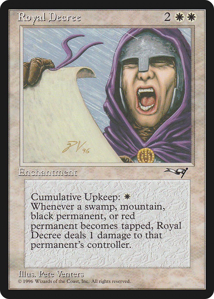 Royal Decree (ALL-014) [Alliances] MTG Single Wizards of the Coast