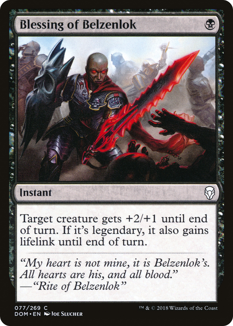 Blessing of Belzenlok (DOM-077) [Dominaria] Foil MTG Single Wizards of the Coast