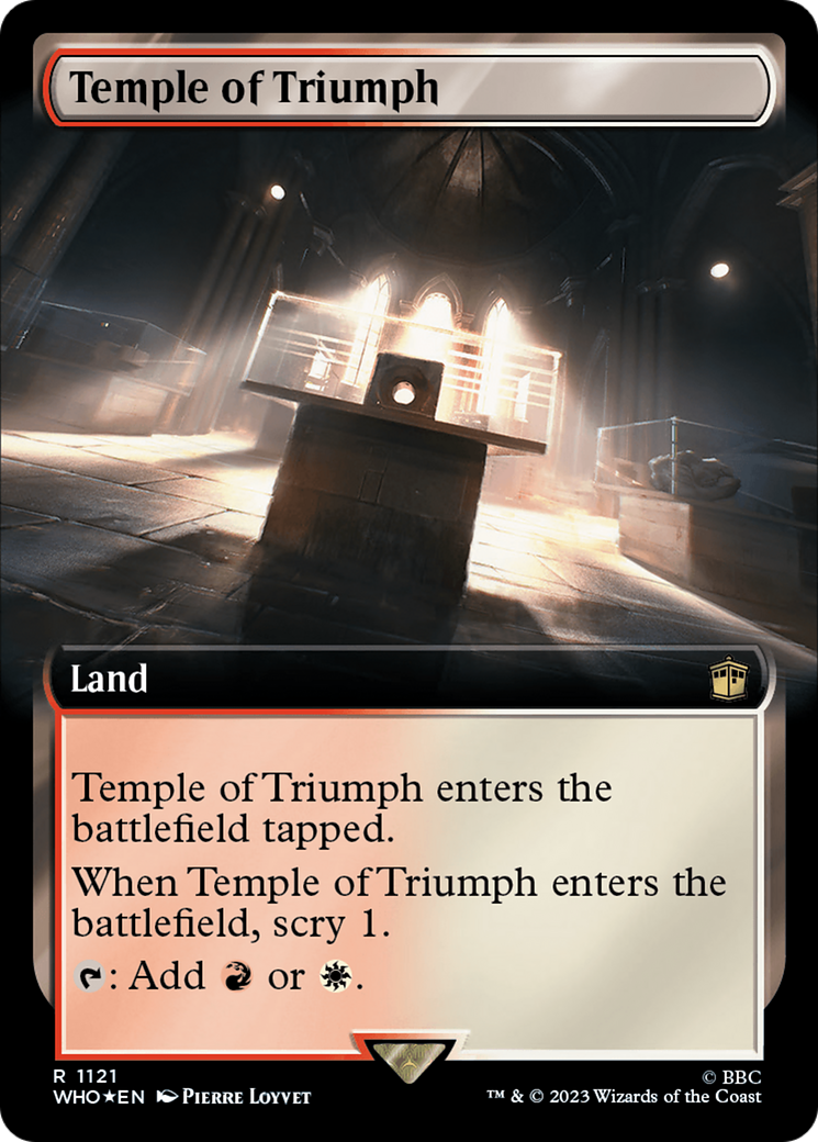 Temple of Triumph (WHO-1121) [Doctor Who] (Extended Art) Foil MTG Single Wizards of the Coast